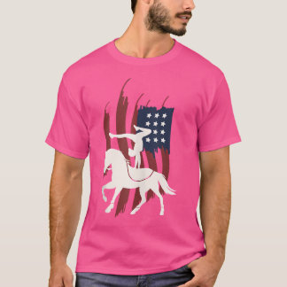 Reitpferde im Gewand der US-Flagge - Pferde im Vau T-Shirt