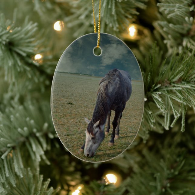 Reitpferde in Paddock Keramik Ornament (Baum)