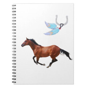 Reitpferde Pferdefeathers Notebook Notizblock