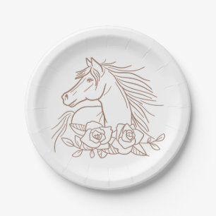 Reitpferde Reitpferde Western Cowboy Pappteller