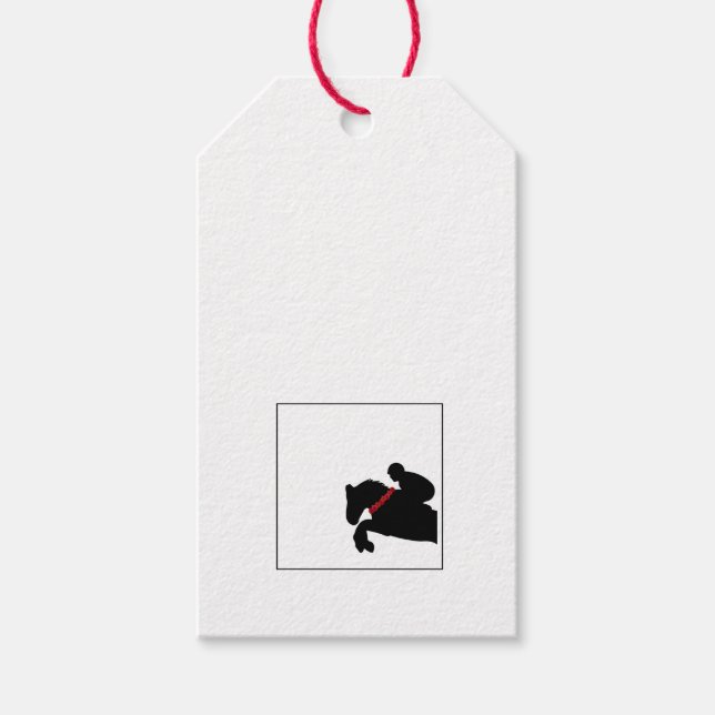 Reitpferde Rote Rosen Geschenkanhänger (Vorderseite)