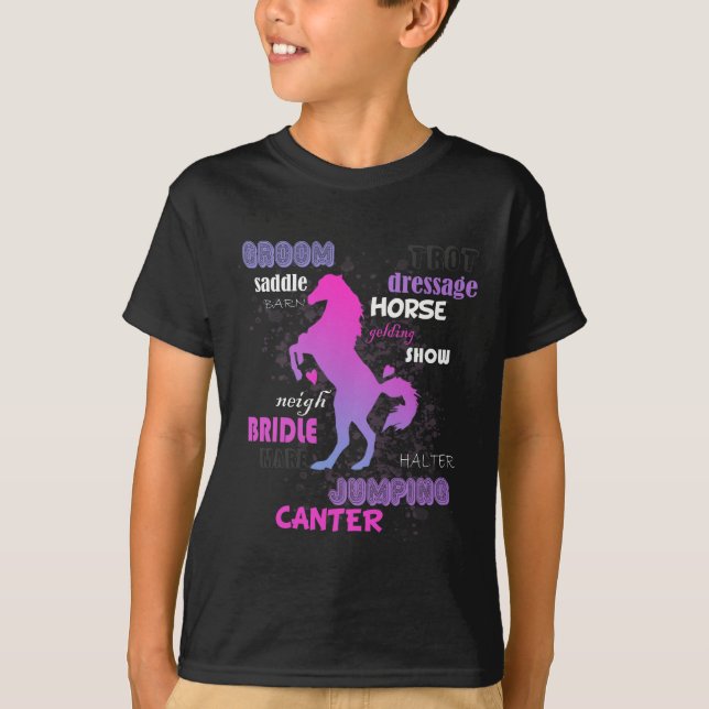 Reitpferde T-Shirt (Vorderseite)