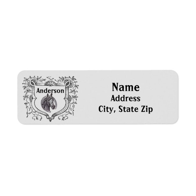 Reitpferde Verziert Schild Antiker Sketch-Reiter (Vorne)