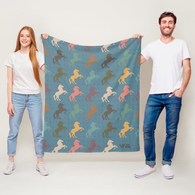 Reitpferde Vintag Fleecedecke (Beispiel)