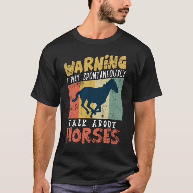 Reitpferdeeqeuestrian lustiger Stallion zu Pferde T-Shirt (Vorderseite)