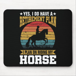 Reitplan Reitpferde Pferde Lover Funny Gi Mousepad