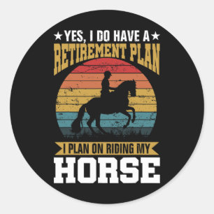 Reitplan Reitpferde Pferde Lover Funny Gi Runder Aufkleber