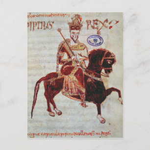 Reitportrait des Pepin King of Italy Postkarte