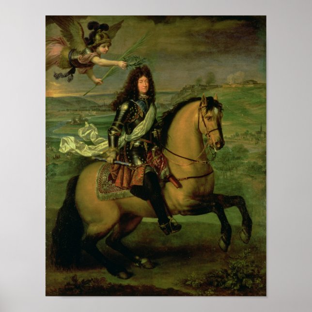 Reitportrait von Louis XIV Poster (Vorne)