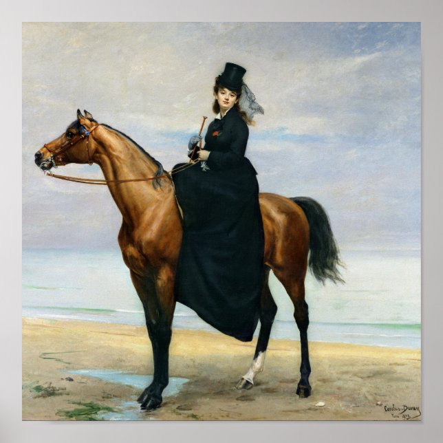 Reitportrait von Mademoiselle Croizette Poster (Vorne)