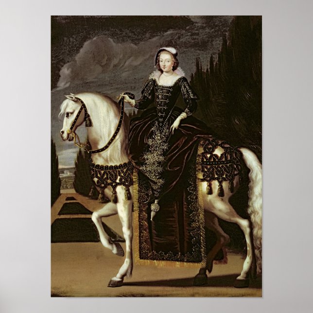 Reitportrait von Marie de Medici Poster (Vorne)