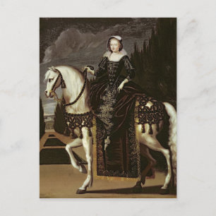 Reitportrait von Marie de Medici Postkarte