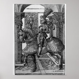 Reitportrait von Maximilian I c.1508 Poster