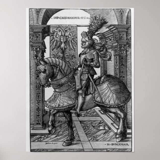 Reitportrait von Maximilian I c.1508 Poster (Vorne)