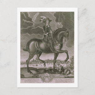 Reitportrait von Oliver Cromwell (1599-1658) Postkarte