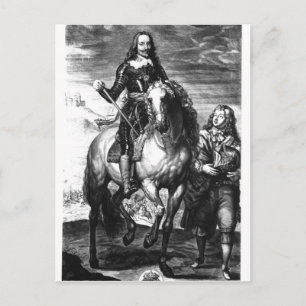 Reitporträt von Charles I. Postkarte