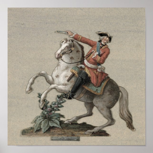 Reitporträt von Prinz Charles Poster (Vorne)