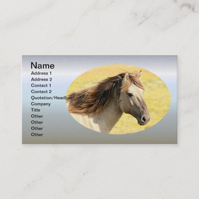 Reitprofil Visitenkarte (Vorderseite)