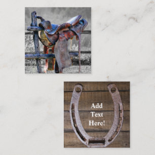 Reitsattel auf dem Western des Korrallenzaubers Mitteilungskarte