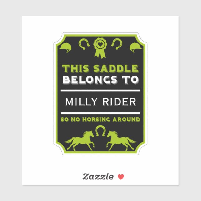 Reitsattel Aufkleber (Blatt)