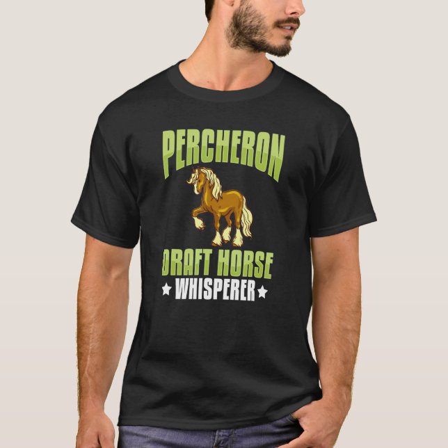 Reitsattel Percheron - Pferderennbahn 2 T-Shirt (Vorderseite)