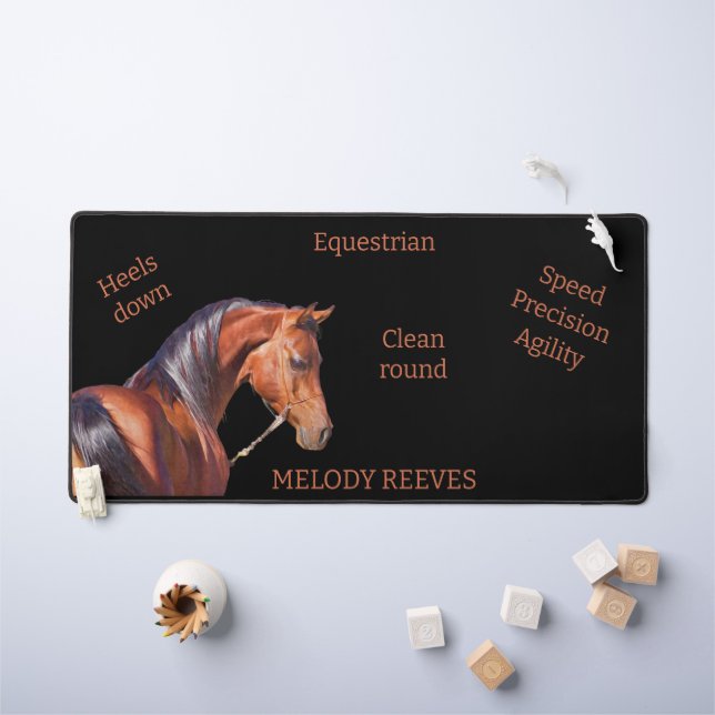 Reitsport Dressur Personalisiert Schreibtischunterlage (Kindertisch)