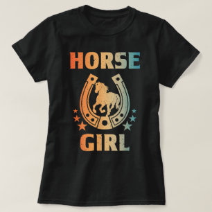 Reitsport für Frauen Mädchen Kinder Reiten T-Shirt