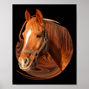 Reitsport Grafik Pferd - Pferdereiter Poster