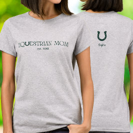 Reitsport-Mama Est.-Linientypografie T-Shirt