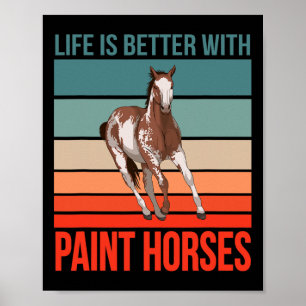 Reitsport Reiten ist besser Paint Poster