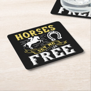 Reitsport Schwarzes Westernreiten Pferd Rechteckiger Pappuntersetzer