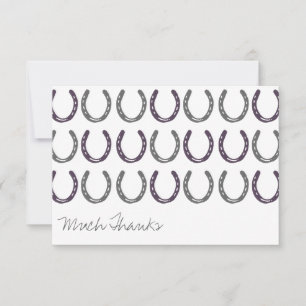 Reitsport Themed Pferdeschuhe Vielen Dank Dankeskarte