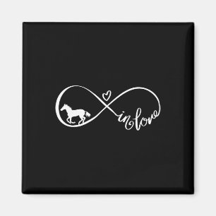 Reitsport Unendlichkeit Symbol Liebe Reiten Reiten Magnet
