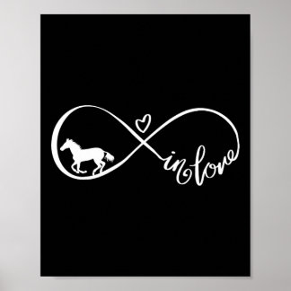 Reitsport Unendlichkeit Symbol Liebe Reiten Reiten Poster