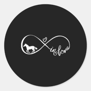 Reitsport Unendlichkeit Symbol Liebe Reiten Reiten Runder Aufkleber