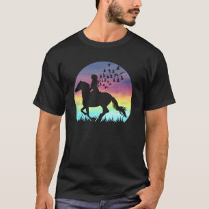 Reitsport Western Damen Pferd Reitsport T-Shirt