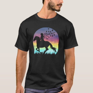 Reitsport Western Damen Pferd Reitsport T-Shirt