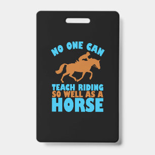 Reitsportgeschenk   Niemand kann Reiten lehren Ausweis