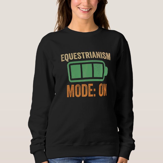 Reitsportmodus auf Batterie Sweatshirt (Vorderseite)