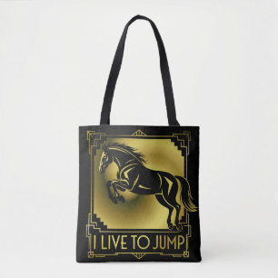 Reitstall I Live to Jump Art Deco