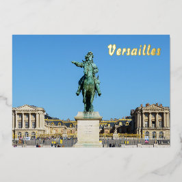 Reitstatue Ludwig XIV in Versailles Folien Feiertagskarte