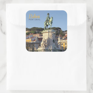 Reitstatue von König José I., Lissabon Quadratischer Aufkleber