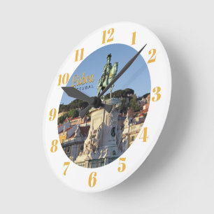 Reitstatue von König José I., Lissabon Runde Wanduhr