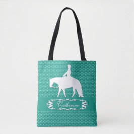 Reittier Cowgirl INDIVIDUELLE NAME Tote Bag