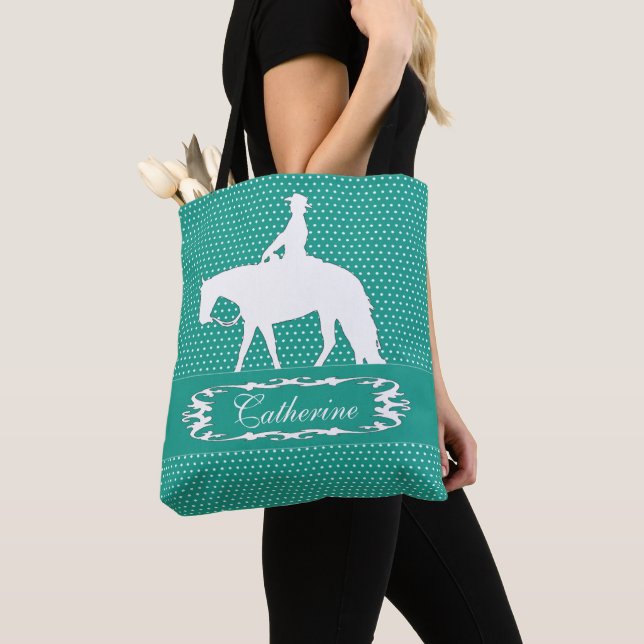 Reittier Cowgirl INDIVIDUELLE NAME Tote Bag (Von Nahem)