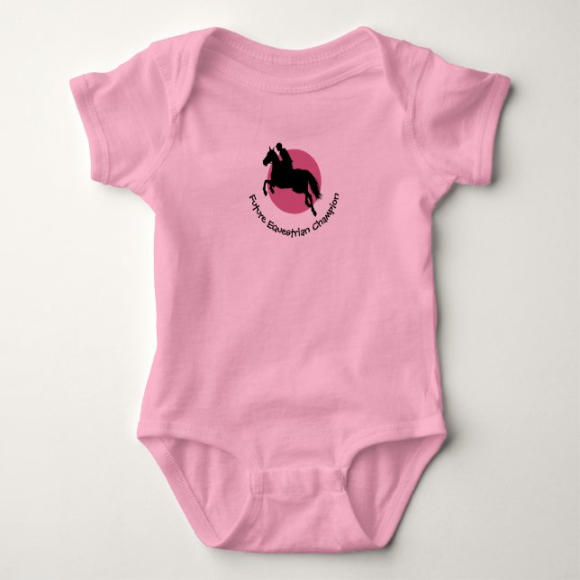 Reittiere Design Baby Shirt Bodysuit (Vorderseite)