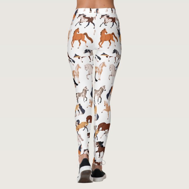 Reittiere Elegance All-over Print Leggings (Rückseite)