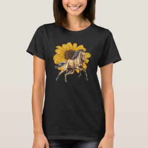 Reittiere Hobby Pferdereiter Sonnenblumenhaine T-Shirt