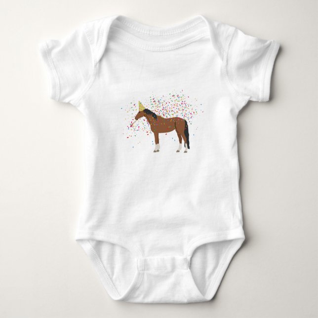 Reittiere mit Party Baby Strampler (Vorderseite)