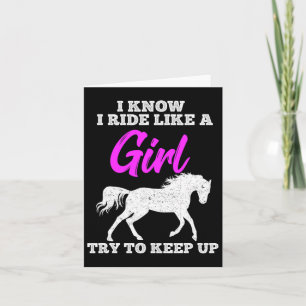 Reittour wie Girl Behalte Pferdegeschenk Karte